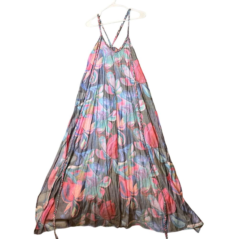 BOAMAR‎ Anthropologie Miranda Dress in Watercolor Vibes Size Medium Resort Beach